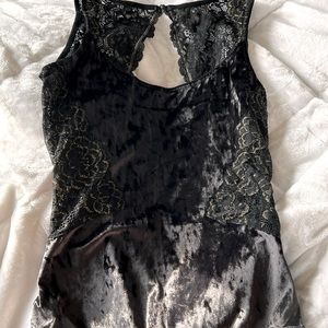Velvet body suit